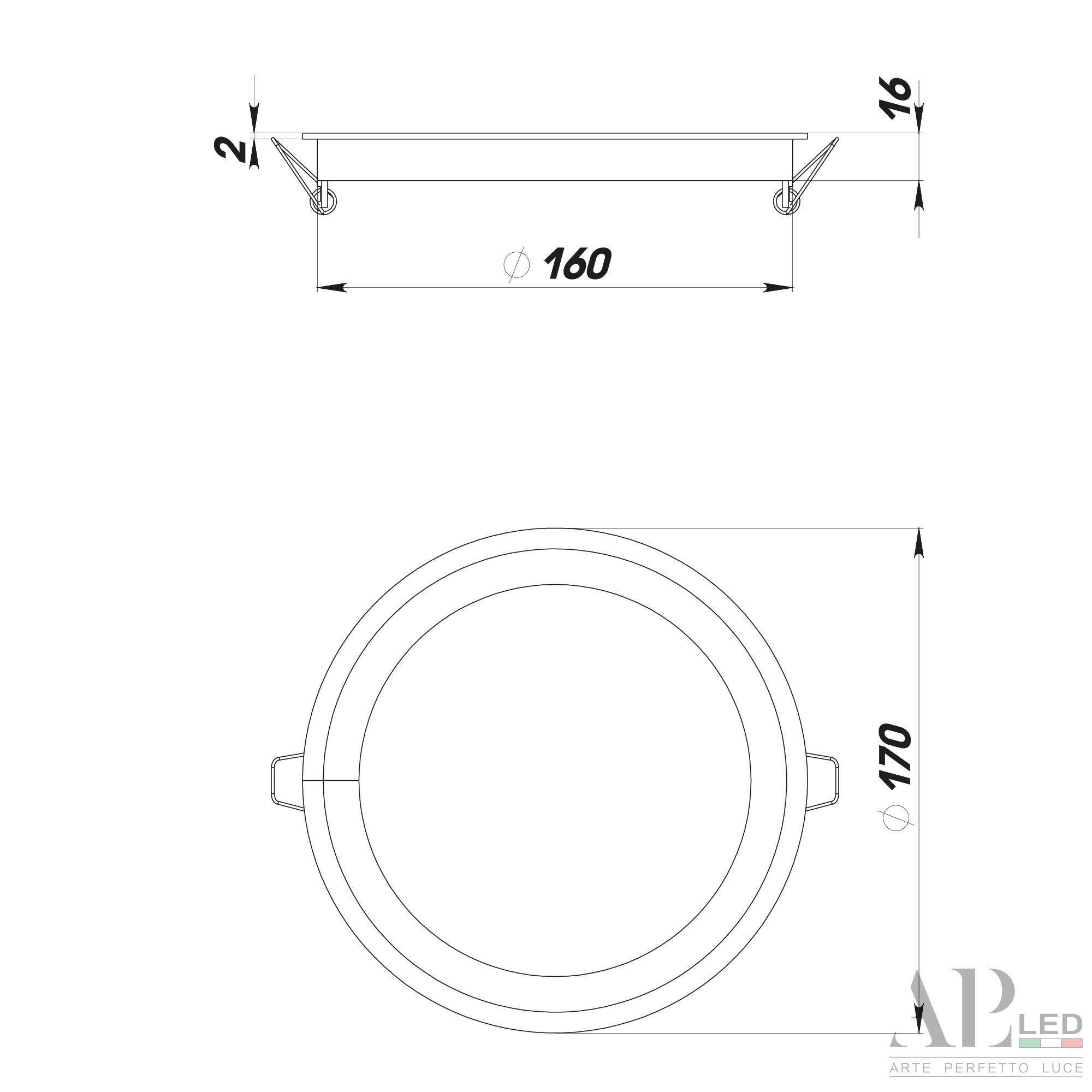 Встраиваемый Светильник Ingrid 3322.LDY16016/16W/6K_BI