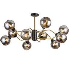 Потолочная люстра на штанге Imex MD.9083-10-S-BK+COP_IM