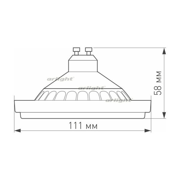Лампа AR111-UNIT-GU10-15W-DIM Day4000 (WH, 120 deg, 230V) ( Arlight 025624_ARL