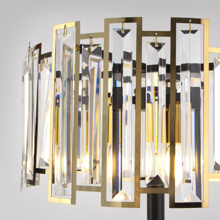 Торшер хрустальный Bogate's 01150/3 черный/золото_EU