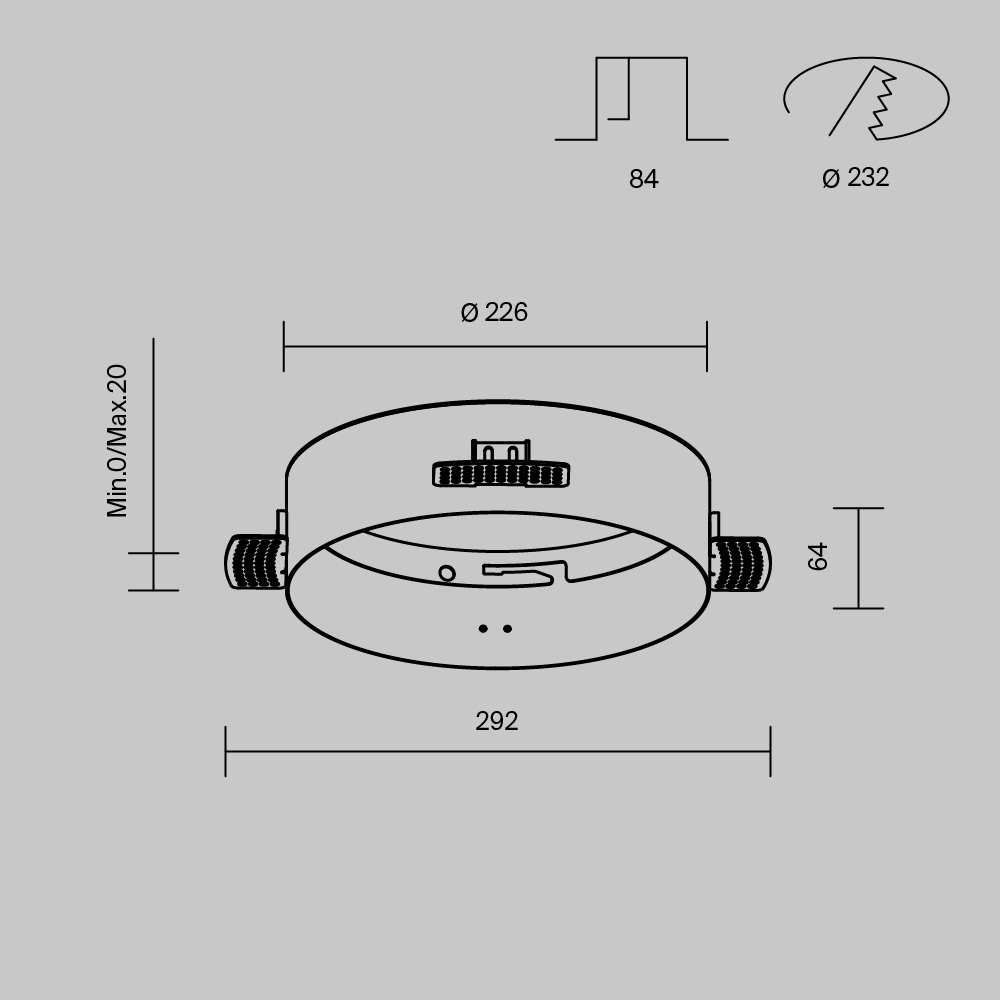 Кольцо для встраиваемого монтажа светильника Maytoni Accessories DLA032-TRS24-W_MY