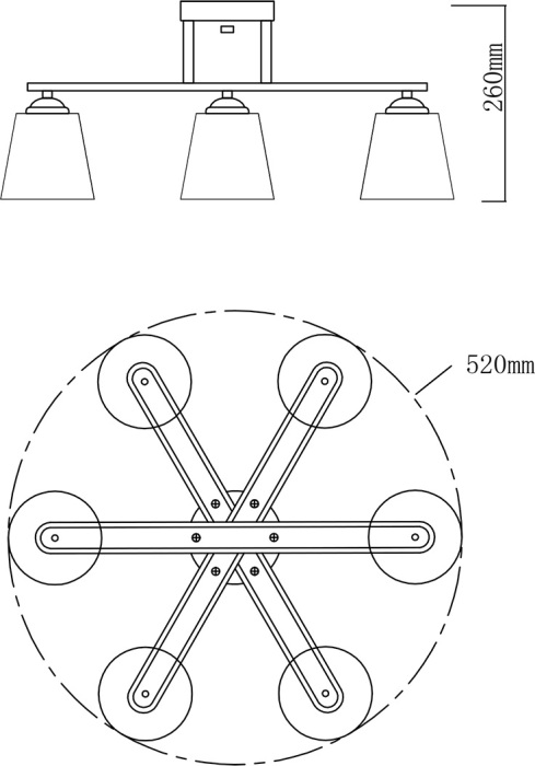 Потолочная люстра на штанге Escada 1101/7PL_ESC