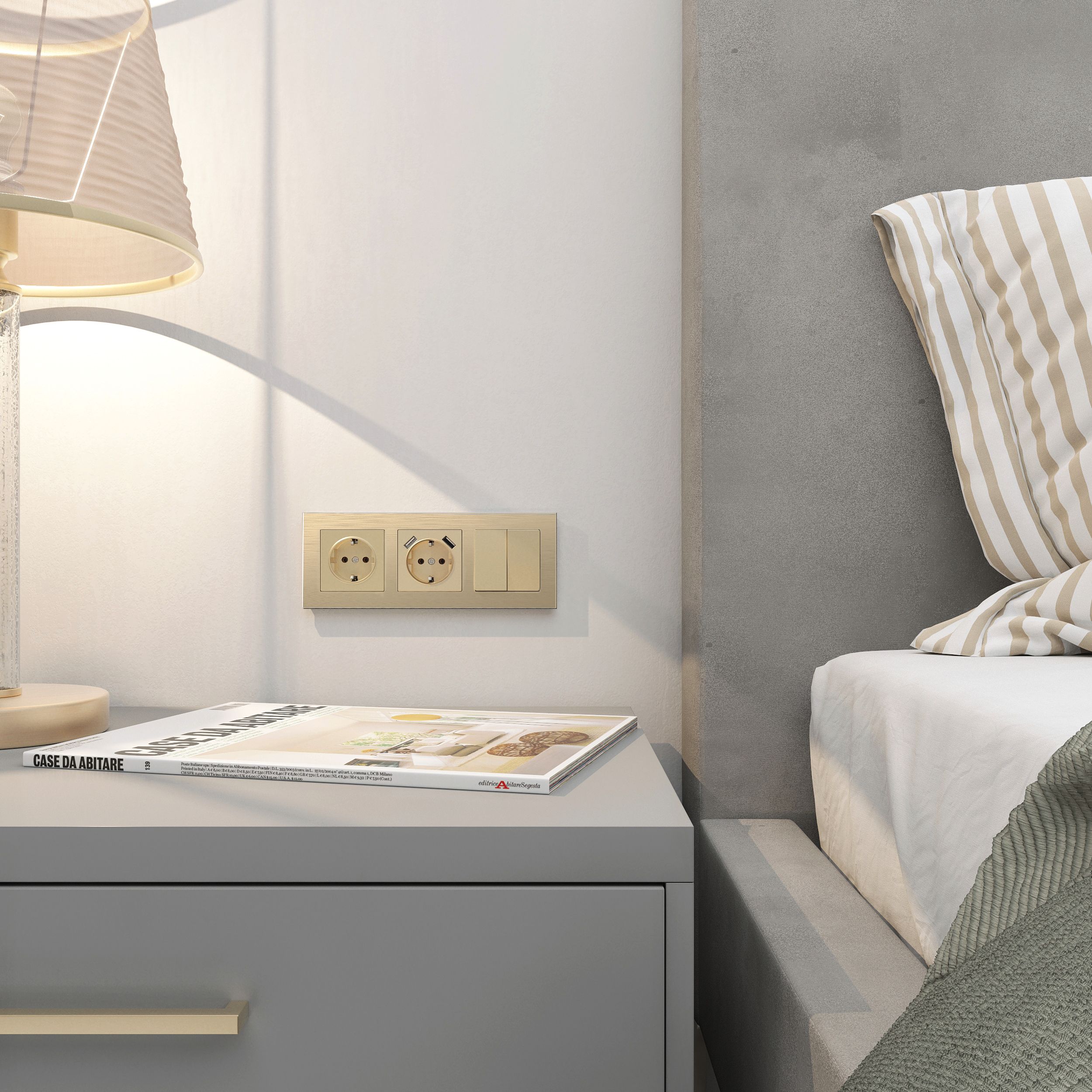 Рамка на 3 поста (шампань) Aluminium a052314_WR