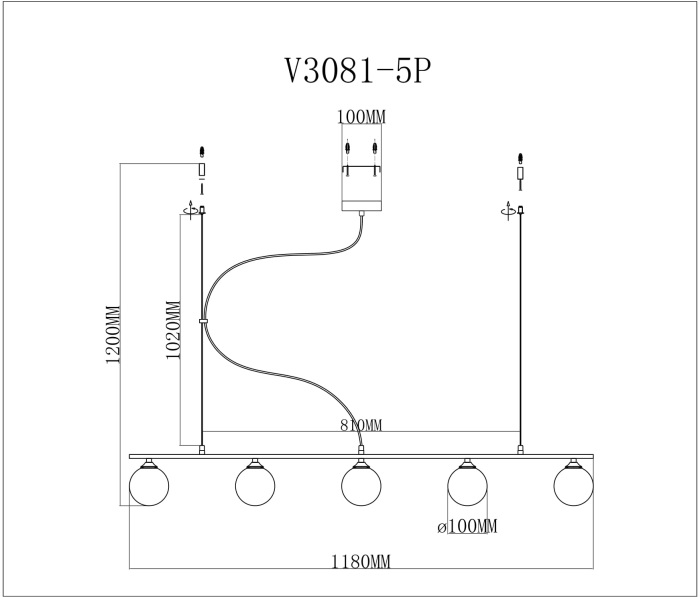 Подвесной светильник Moderli V3081-5P_MD