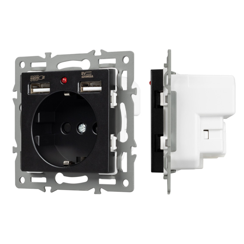 Розетка одинарная с USB Arlight SCT-MUAA-PL 043734_ARL