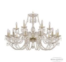 Хрустальная люстра Bohemia Ivele Crystal 101/12+6/360 G_BI