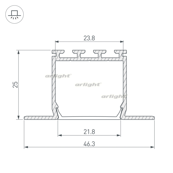 Профиль Arlight PLS-LOCK-H25-FM-2000 WHITE 033134_ARL