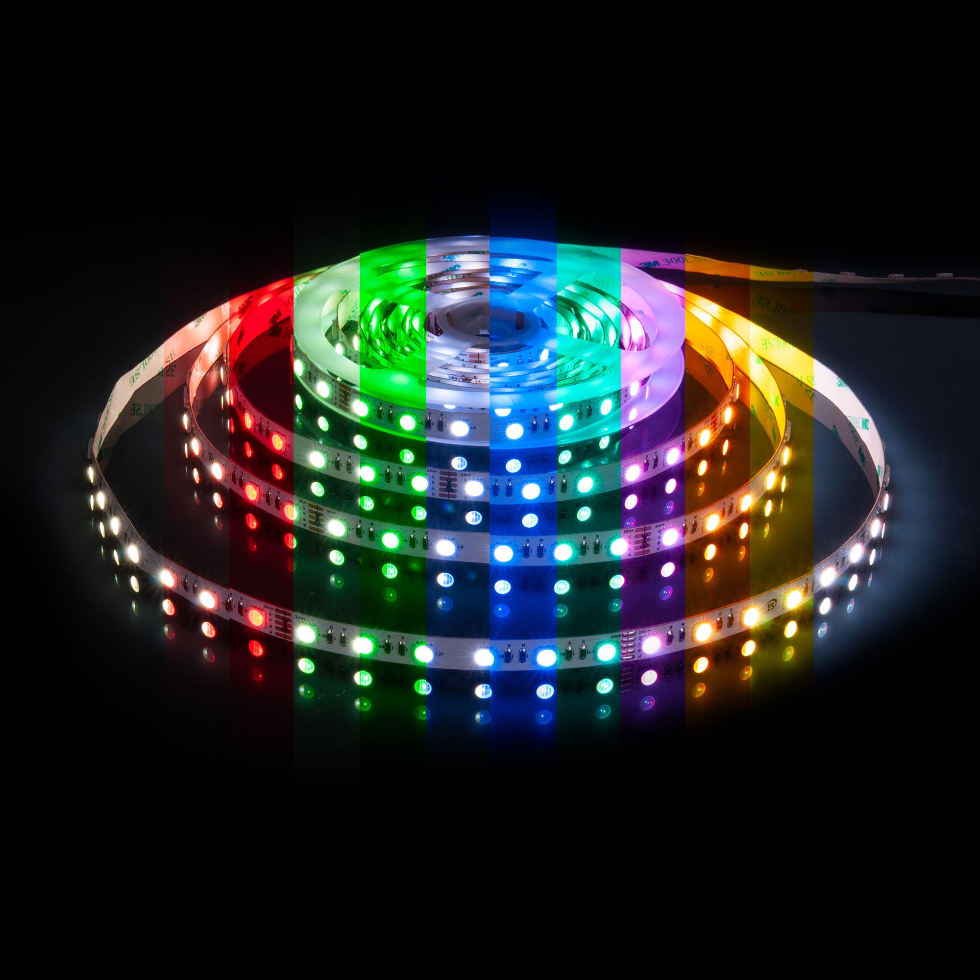Лента светодиодная 24V 24W 60Led 5050 IP20 MIX RGB/холодный белый, 5м a053703_ES