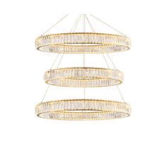 Подвесная люстра Newport Вертикальная композиция 8240 из трех колец золото №7_NP