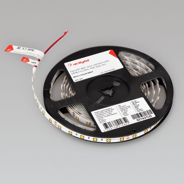 Светодиодная лента Arlight 300led 72w 24v белый (теплый) 021421(2)_ARL