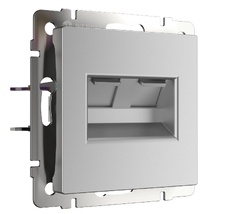 Розетка двойная Ethernet RJ-45 Werkel WL06-RJ45+RJ45 a051523_WR