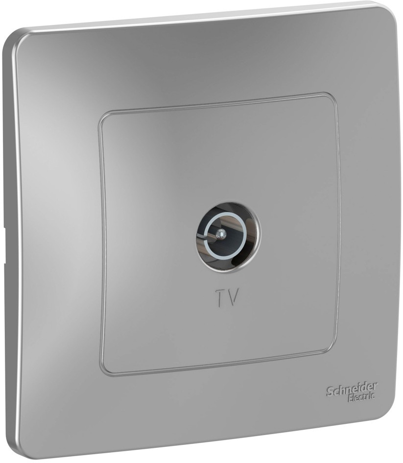 ТВ-розетка встраиваемая оконечная (алюминий) Systeme Electric BLNTS000013