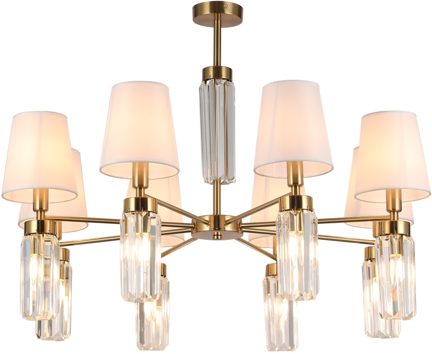 Потолочная люстра хрустальная на штанге Omnilux OML-89807-16