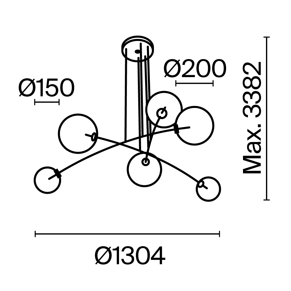 Подвесная люстра Maytoni Mood MOD172PL-06B_MY