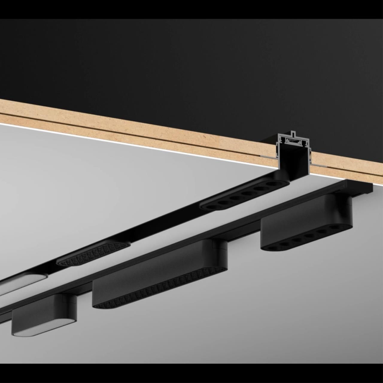 Низковольтный шинопровод для встраиваемого монтажа в ГКЛ, длина 2м NOVOTECH SMAL 135199