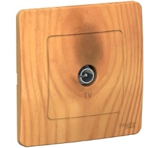 ТВ-розетка встраиваемая оконечная (ясень) Systeme Electric BLNTS000015