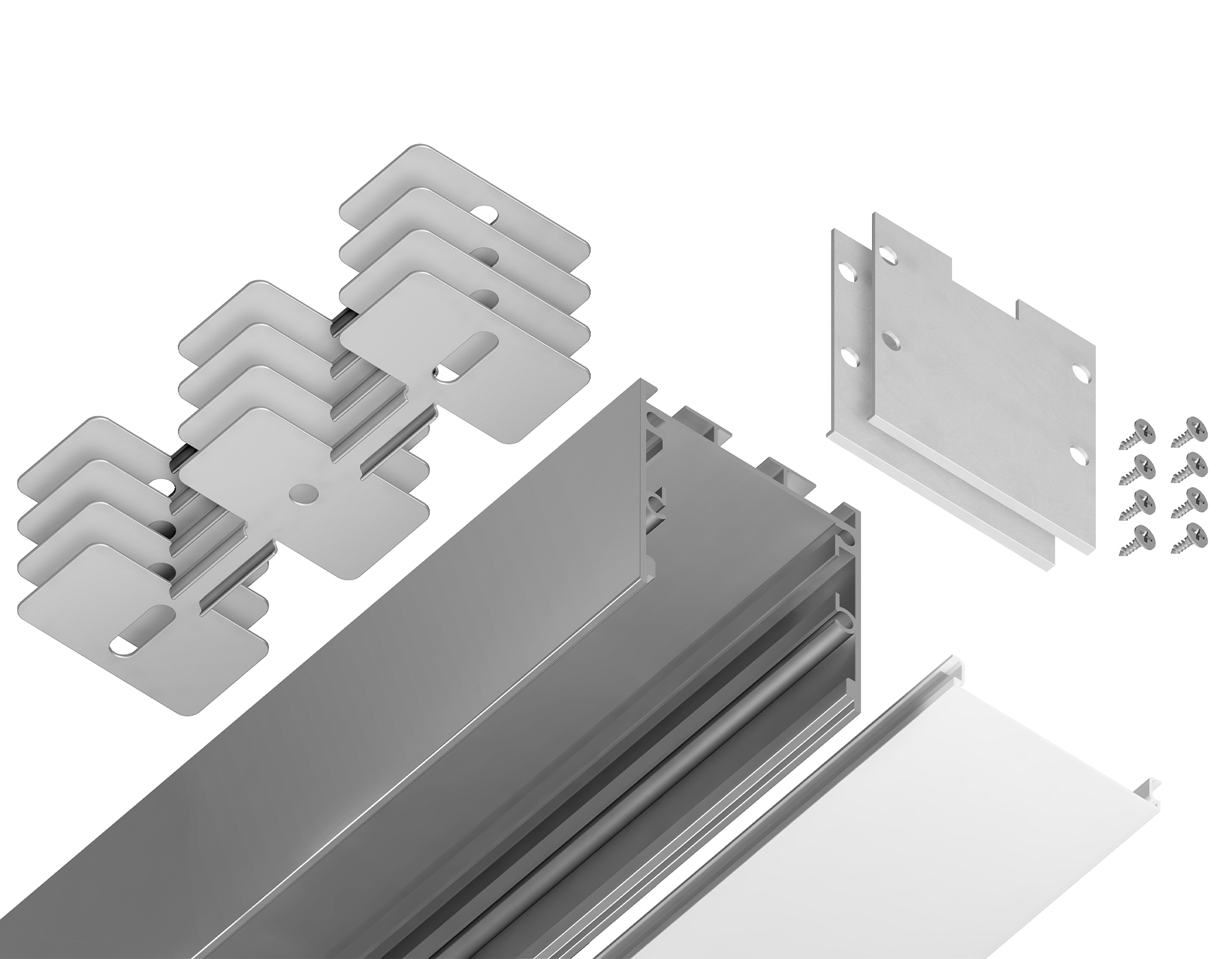 Алюминиевый профиль накладной/подвесной Profile System для ленты до 26мм Ambrella Light ILLUMINATION GP2550AL_AMB