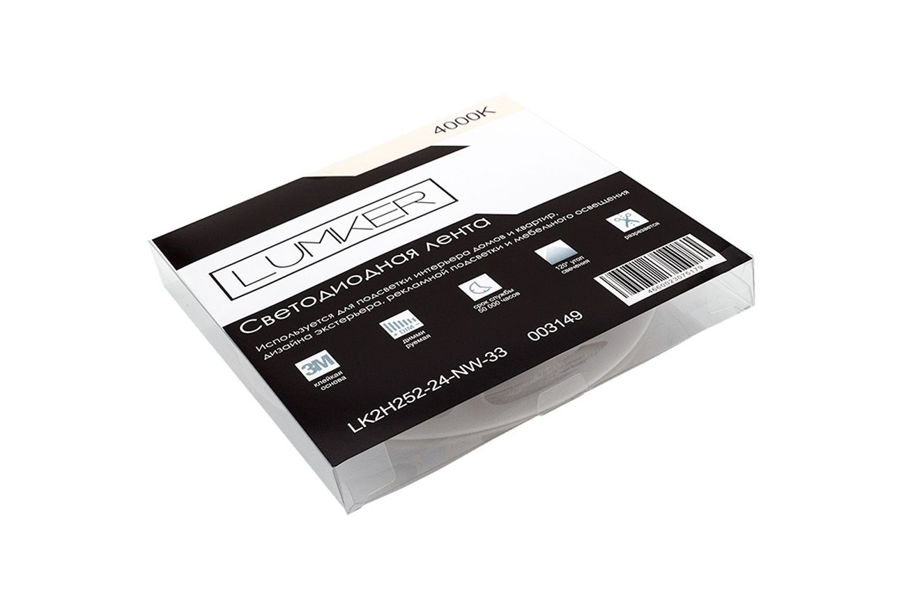 Лента светодиодная 1м. 24W 4000K LUX LK2H252-24-NW-33 00-00003149_SW