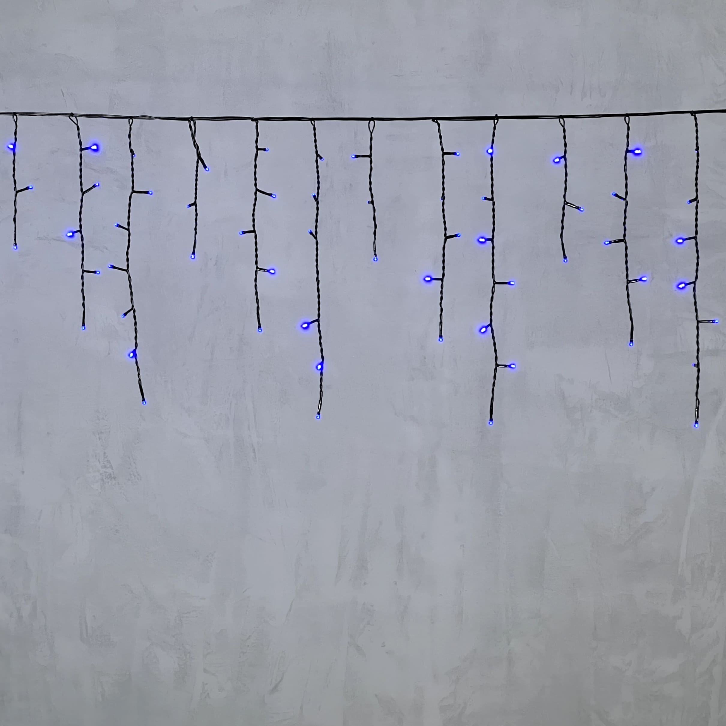 Гирлянда Бахрома 3,1 x 0,5 м Синяя 220В, 150 LED, Провод Черный ПВХ, IP54 PIL150-11-2B