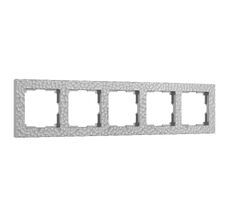 Рамка на 5 постов (серебряный) Hummer a052530_WR