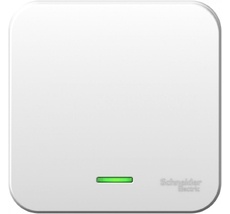 Выключатель накладной одноклавишный с подсветкой (белый) Systeme Electric BLNVA061101