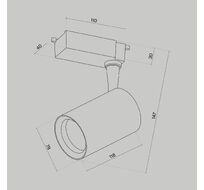 Трековый светильник Maytoni Technical Vuoro TR003-1-10W3K-S-B_MY