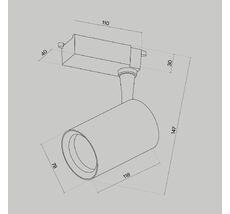 Трековый&nbsp;светильник Maytoni Technical Vuoro TR003-1-10W3K-S-B_MY