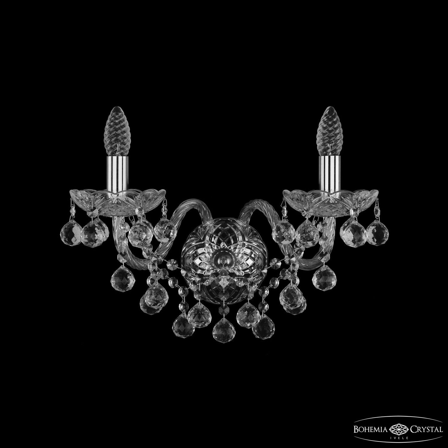 Бра Bohemia Ivele Crystal 1409B/2/195/XL Ni_BI
