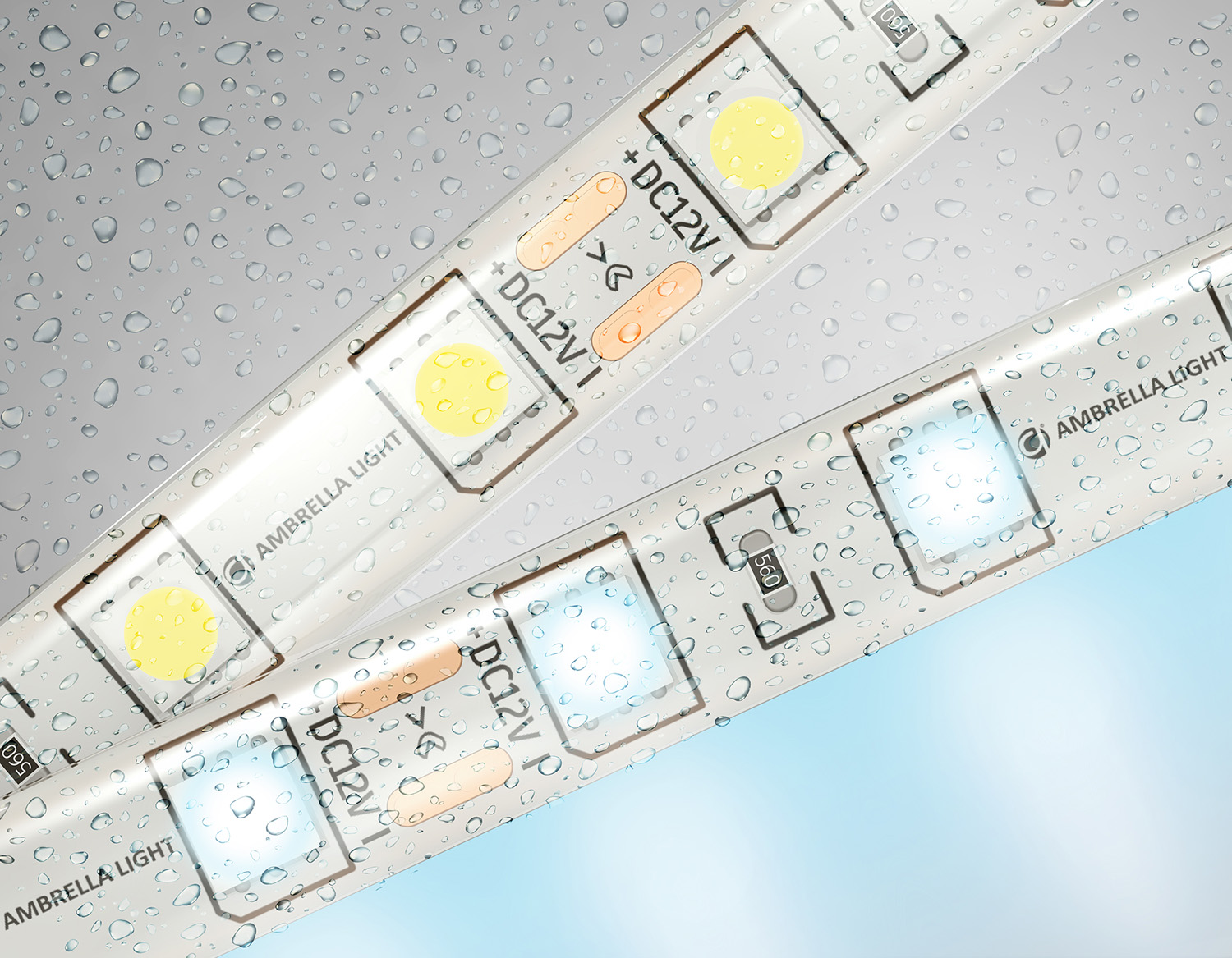 Светодиодная лента 5050 60Led, 14.4W m, 12V IP65 6500K 5m Ambrella Light GS GS2103_AMB