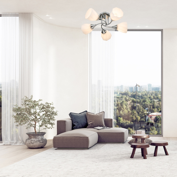 Потолочная люстра на штанге E27*40W Escada 664/5P_ESC