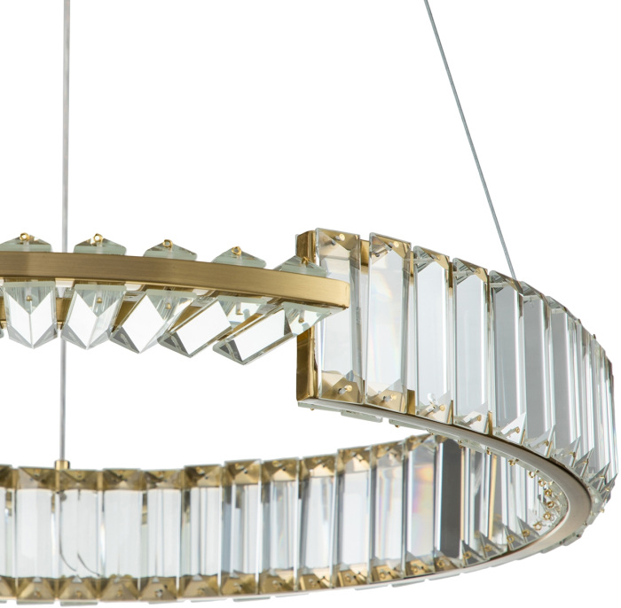 Люстра led с бронзовой арматурой хрусталь светодиодная Indigo V000041L