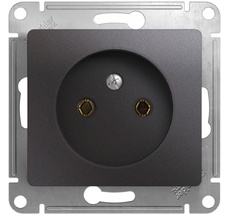 Розетка встраиваемая без заземления (графит) Systeme Electric GSL001341