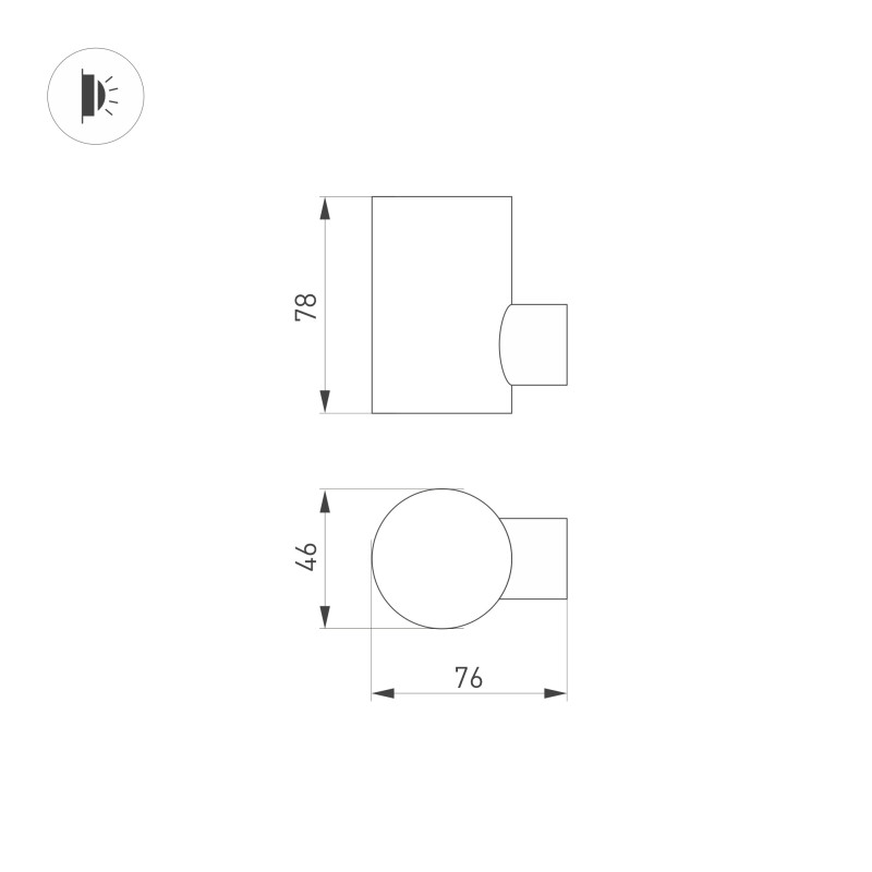 Уличный настенный светильник Arlight RAY 033310(1)_ARL
