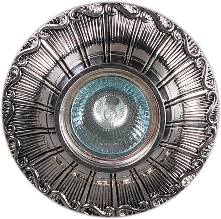 Точечный светильник круглый Sneha 6010/D MR16 SL+BK_SN