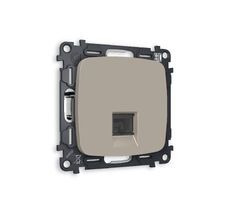 Розетка телефонная Ambrella Volt OMEGA RJ-11(4P4C) с защитной шторкой QUANT MO372030_AMB