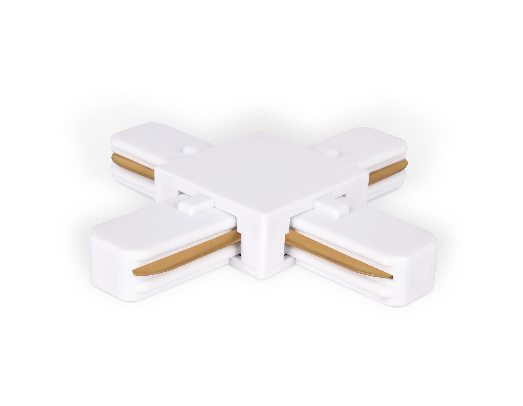 Коннектор Х-образный однофазный для соединения трековых шинопроводов GL GL7082_AMB