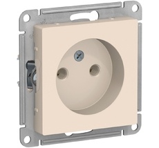 Розетка встраиваемая без заземления (бежевый) Systeme Electric ATN000241