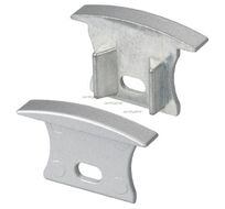Заглушка 1 шт. ALU-SLIM-H15-F с отверстием 018253_ARL