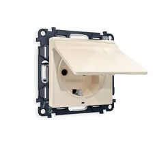 Розетка Ambrella Volt ALFA с заземлением с шторками и защитной крышкой 2P+E 16A-250V IP44 QUANT MA308010_AMB