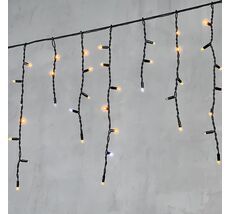 Гирлянда LTC Бахрома 3,1 x 0,5 м Жёлтая с Мерцанием Белого Диода 220В, 120 LED LL120BLW-1-2Y