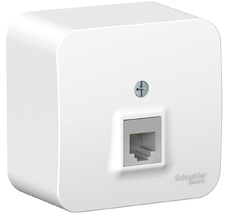 Телефонная розетка накладная RJ-11 (белый) Systeme Electric BLNIA011001