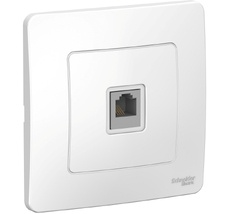 Телефонная розетка встраиваемая RJ-11 (белый) Systeme Electric BLNIS011001