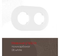 Рамка из поликарбоната на 2 поста Arte Milano 502.08-2.white