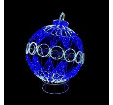 Светодиодная Фигура Новогодний Шар 1,3м Бело-Синий 220В, IP65 LTC LC-13154
