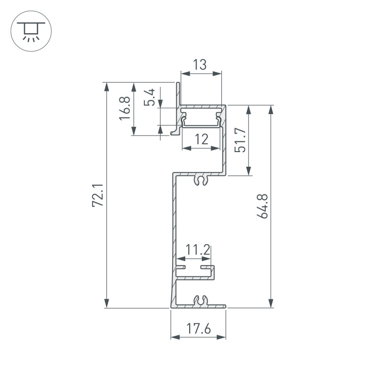 Профиль Arlight ARH-PLINTUS 043592_ARL