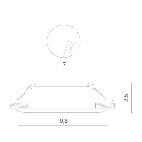 Точечный светильник Divinare Врезной Sciuscia 1765/01 PL-1_DI