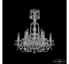 Хрустальная люстра Bohemia Ivele Crystal 1402/6+3/195/XL-64 Ni_BI