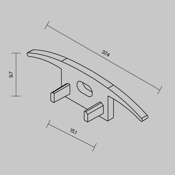 Комплект заглушек (для профиля ALM-3710-B-2M) 2 шт.Maytoni 642086_MY