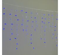 Гирлянда Бахрома 3,2 x 0,9 м Синяя с Мерцанием Белого Диода 220В, 168 LED, Провод Белый К LTC LL168BLW-8-2B