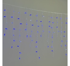 Гирлянда Бахрома 3,2 x 0,9 м Синяя с Мерцанием Белого Диода 220В, 168 LED, Провод Белый К LTC LL168BLW-8-2B